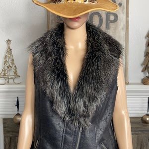 Gorgeous Scully Faux Leather & Fur Vest